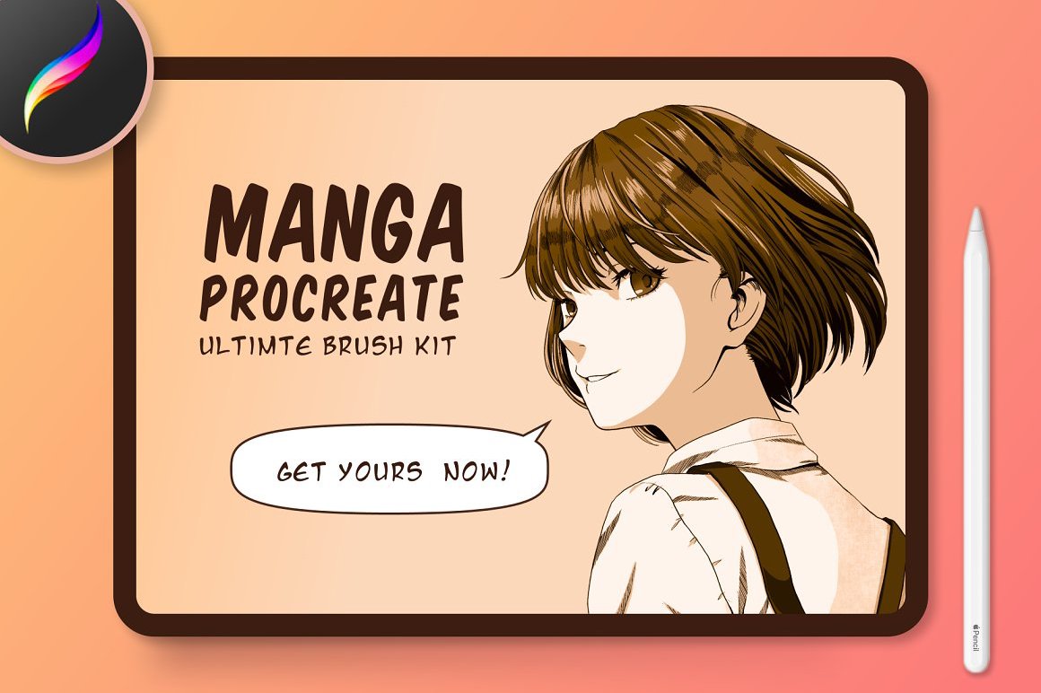 Manga Procreate Brushes & Anime - Design Cuts