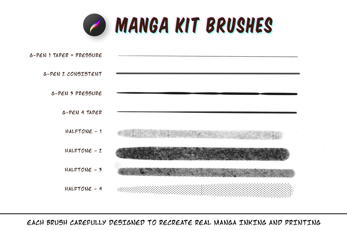 Manga Procreate Brushes & Anime