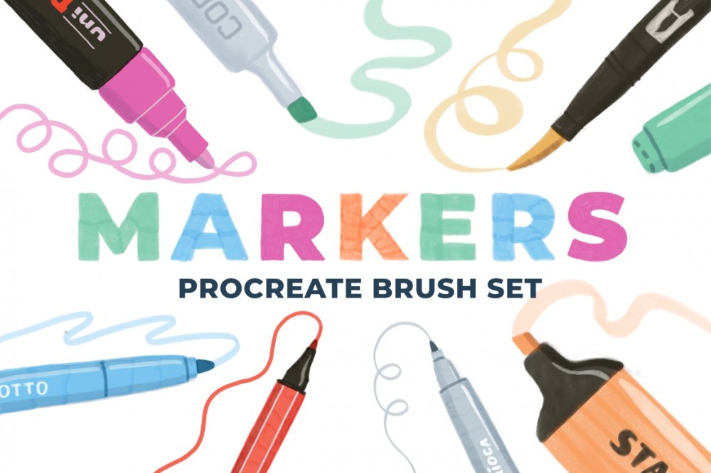 Markers Procreate Brush Set