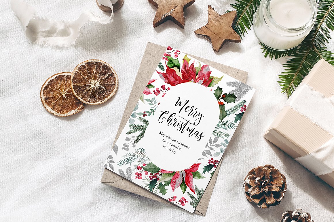 Merry and Bright - Watercolor Christmas Botanicals