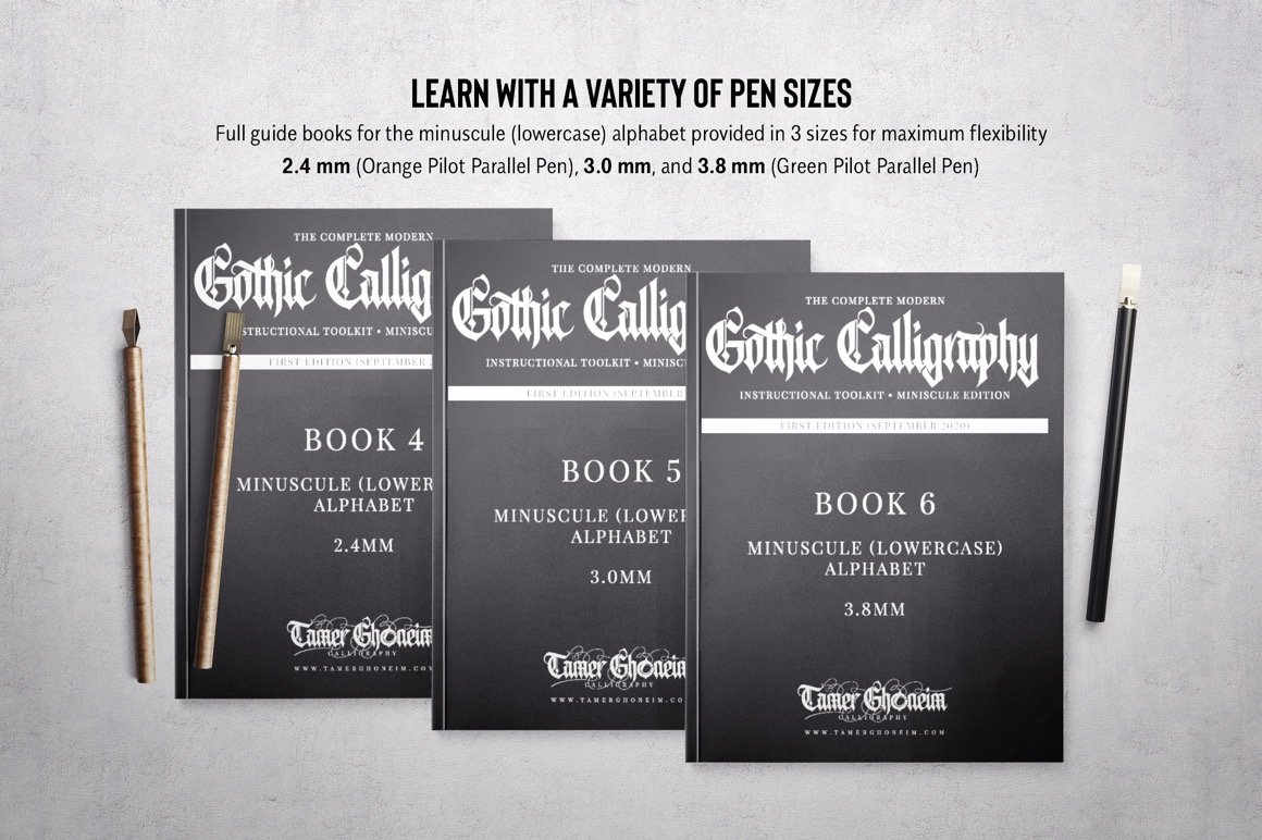 Modern Gothic Calligraphy Toolkit (Lowercase)