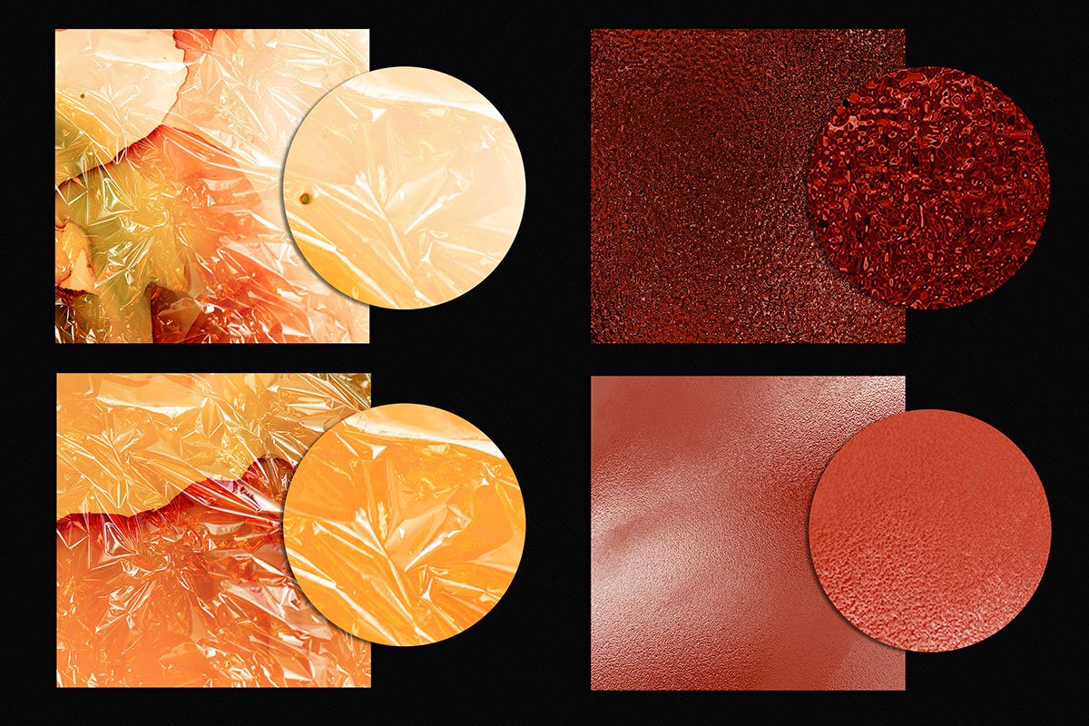 Orange & Red Foil Textures