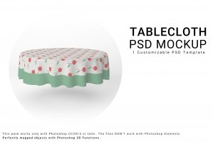 Round Tablecloth Mockup