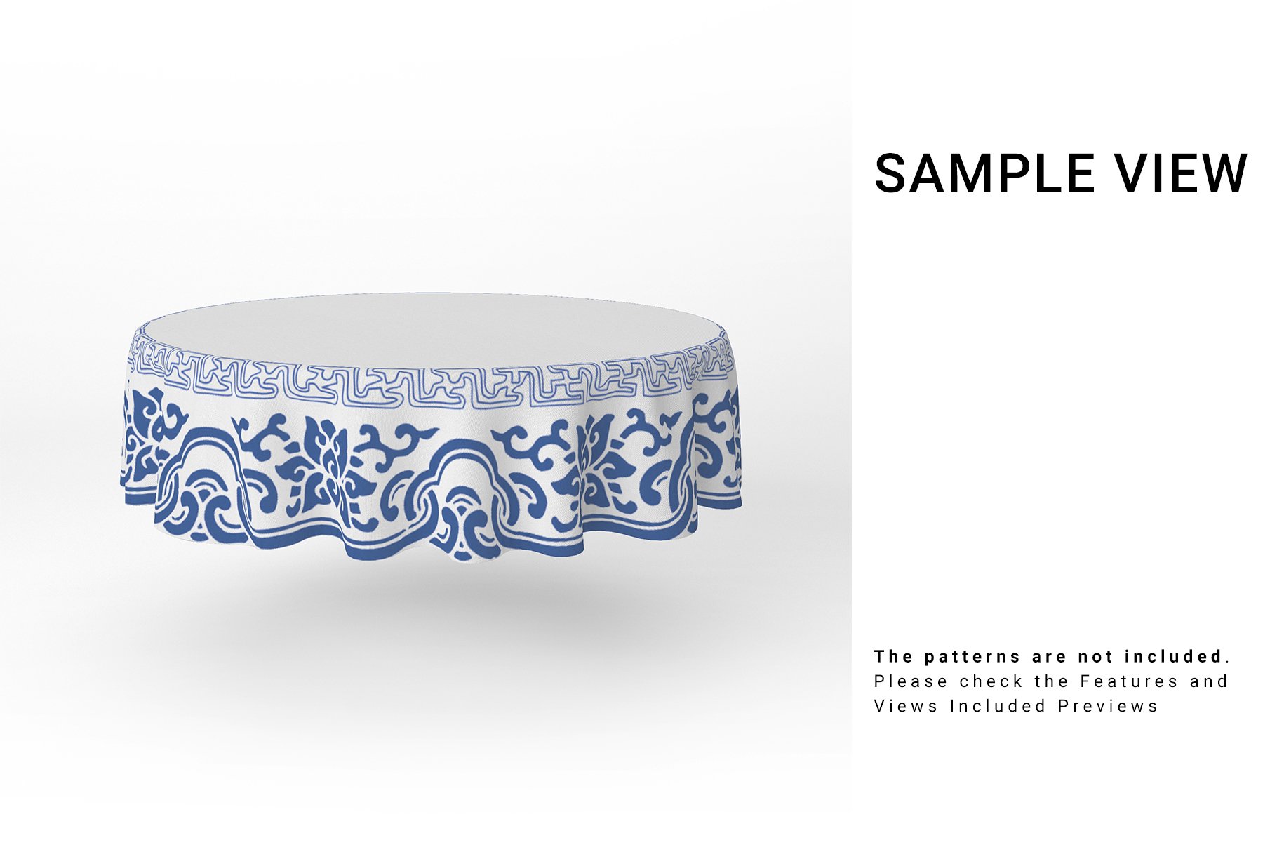 Round Tablecloth Mockup