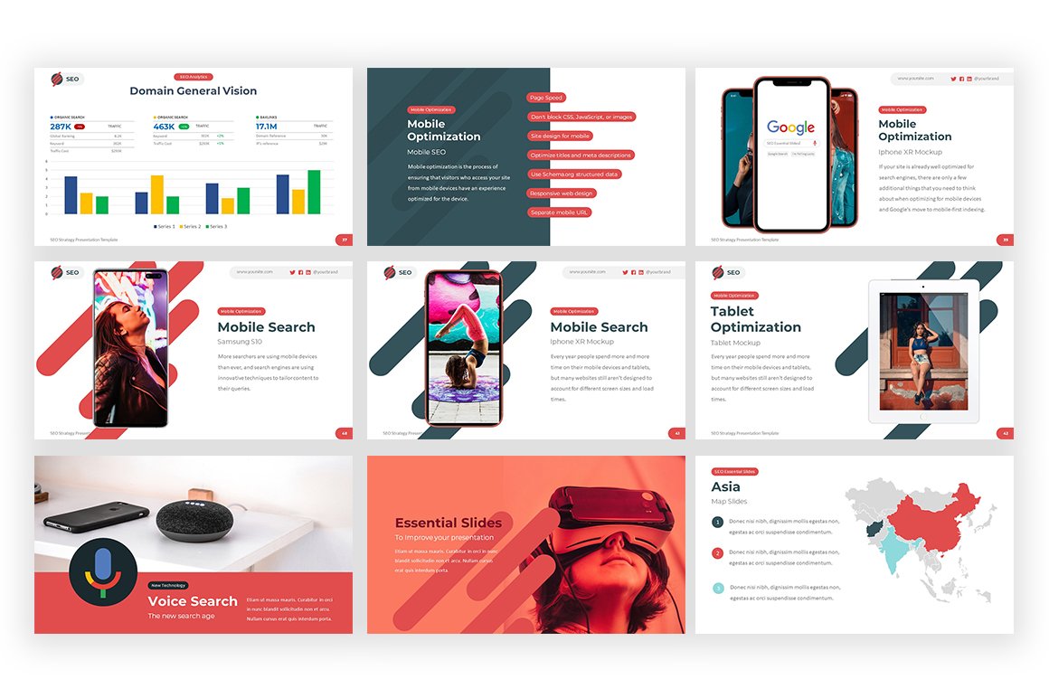 SEO Strategy Powerpoint Template
