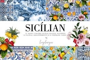 Sicilian Mediterranean Print Set