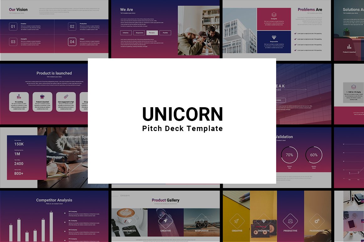 Unicorn Startup Pitch Deck Googleslide Template