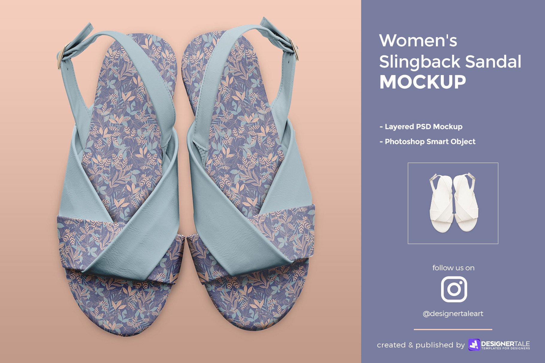 Women’s Slingback Sandal Mockup