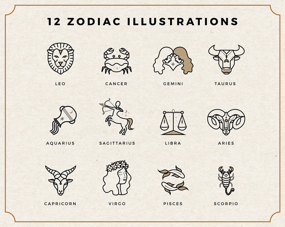 Zodiac Astrology Graphics Bundle