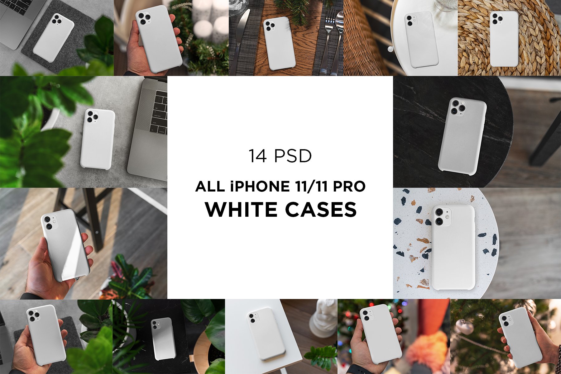 iPhone 11/Pro White Case Mock-Up
