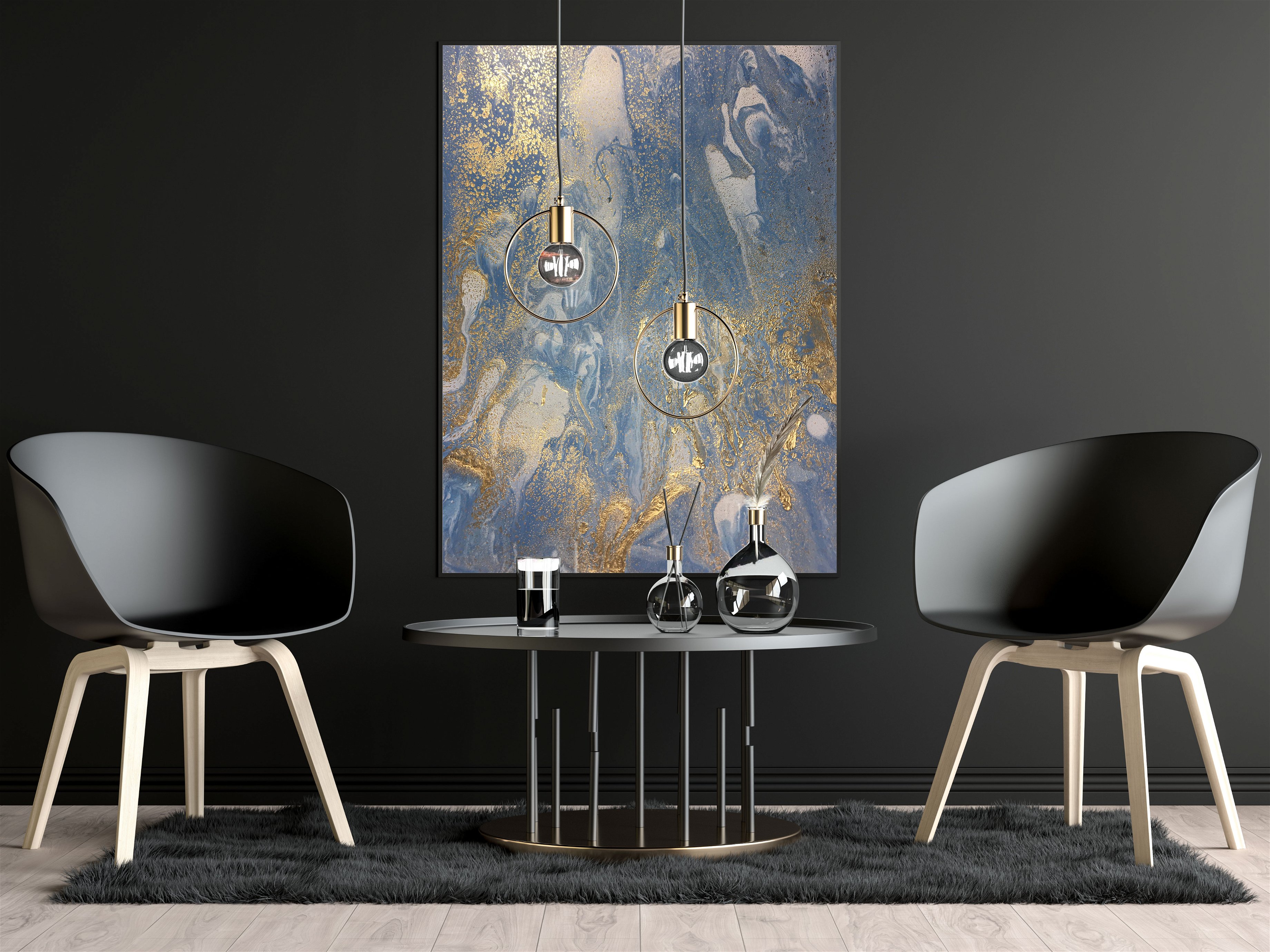 Abstract Gold Acrylic Background