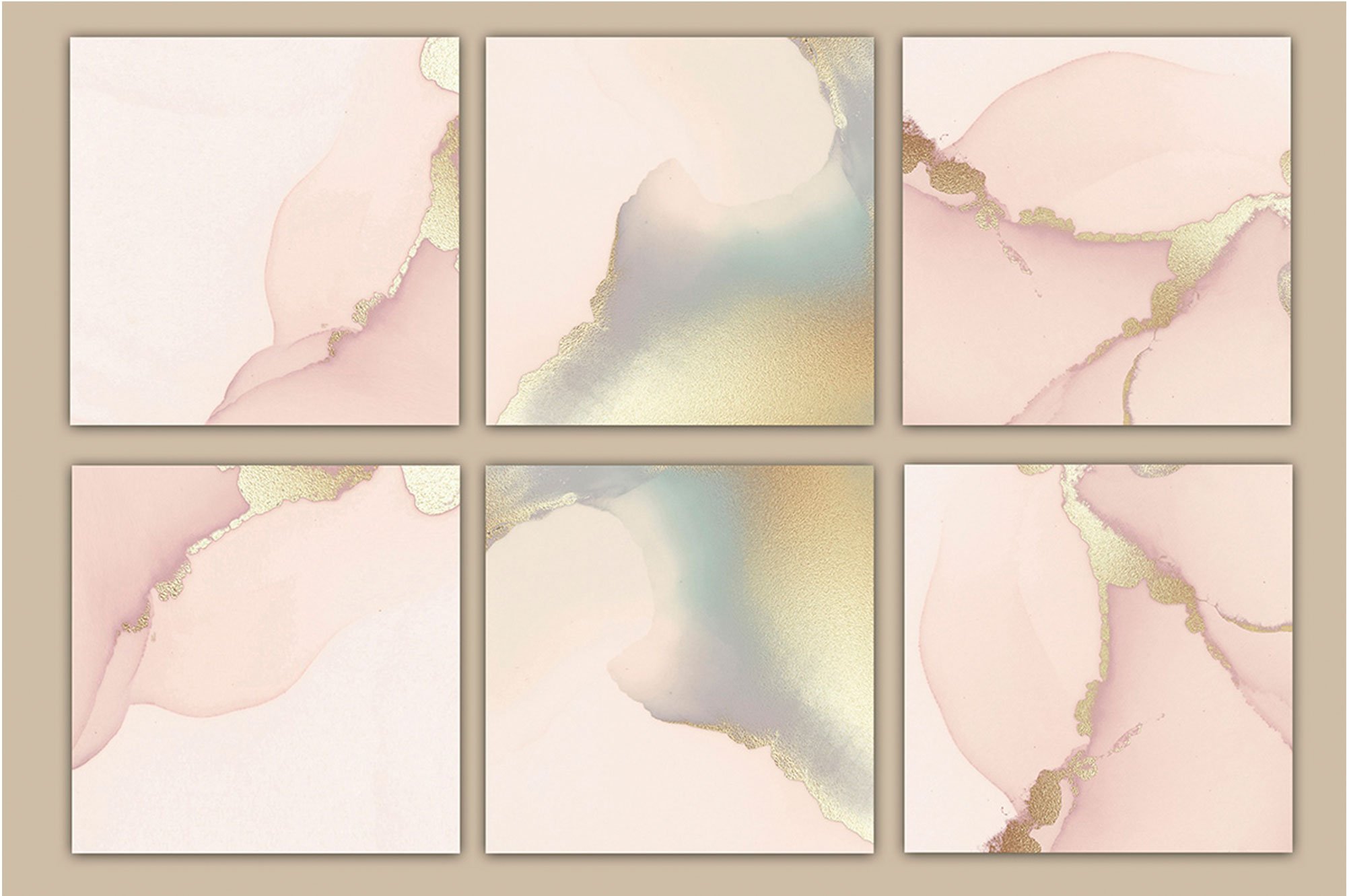 Abstract Pink & Gold Backgrounds