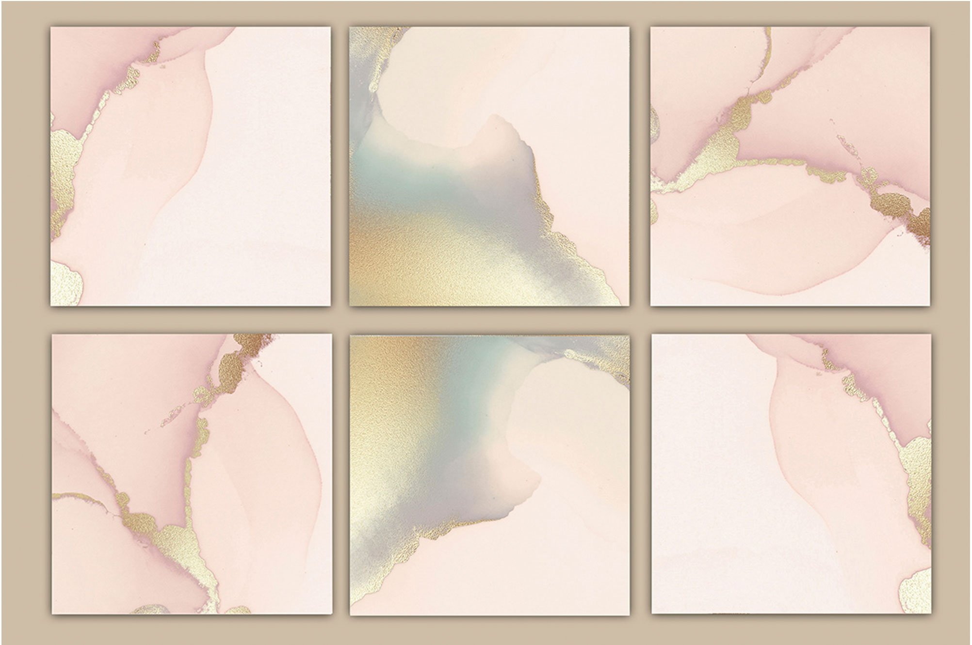 Abstract Pink & Gold Backgrounds