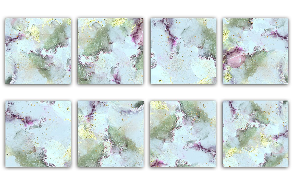 Abstract Turquoise Watercolor Collection