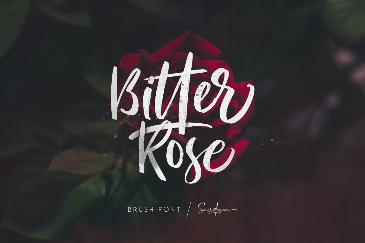 Bitter Rose - Brush Font
