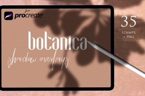 Botanica Shadow Overlay Stamps for Procreate
