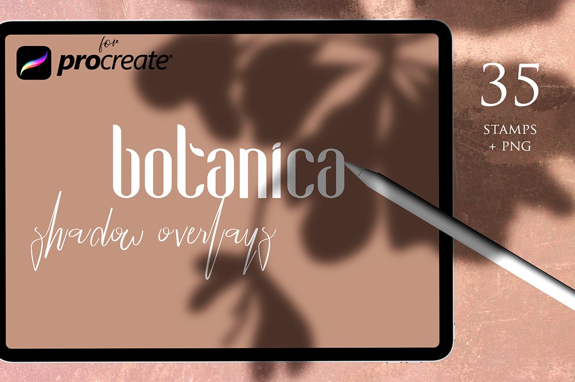 Botanica Shadow Overlay Stamps for Procreate