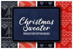 Christmas Sweater Procreate Patterns