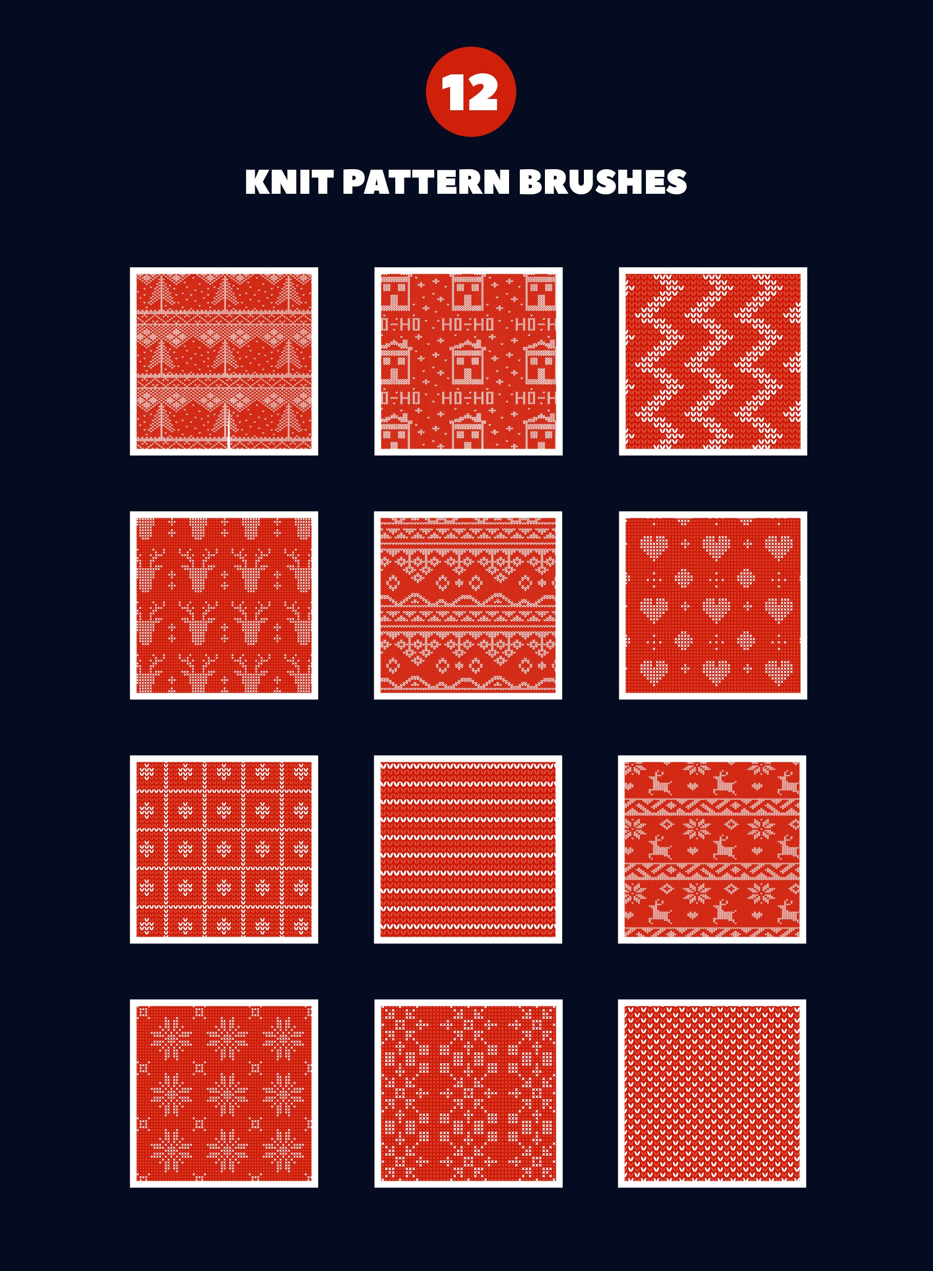 Christmas Sweater Procreate Patterns
