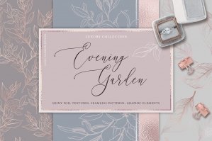 Evening Garden - Gold and Graphics