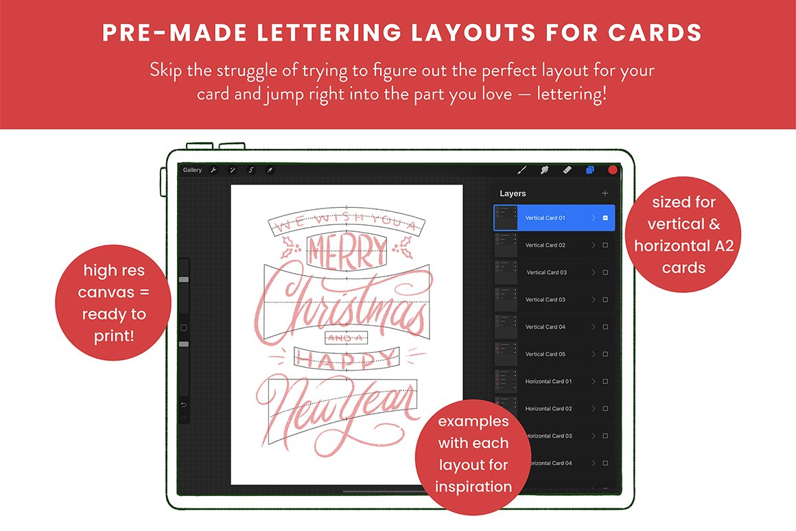 Hand Lettering for the Holidays - DIY Card Kit