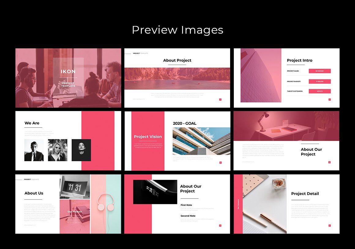 Ikon Business & Project Powerpoint Template
