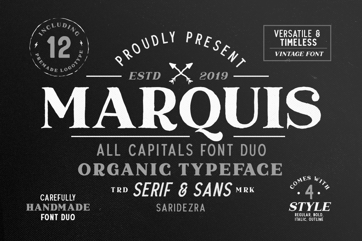 Marquis - Organic Font Duo