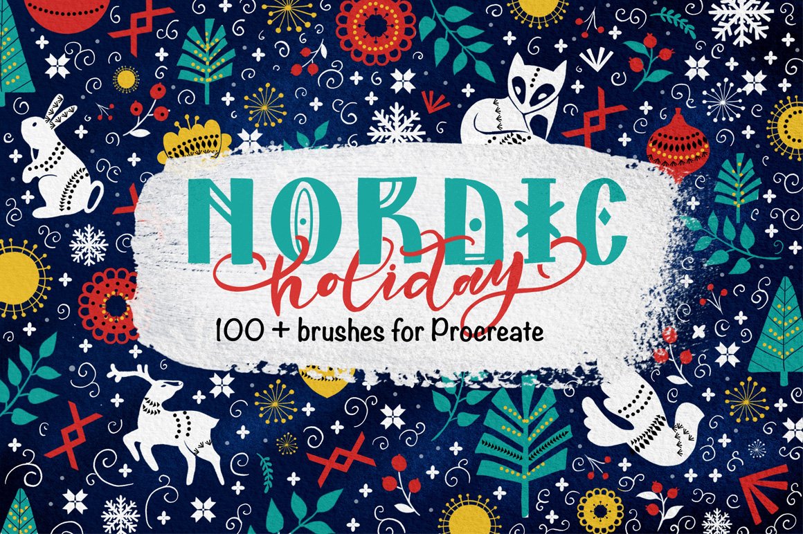 Nordic Holiday Procreate Brushset