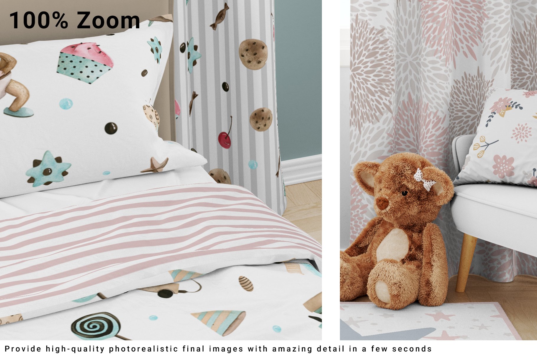 Nursery Textile - Bedding Curtains & Pillows - Design Cuts