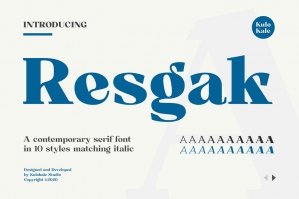 Resgak - Serif Family Font