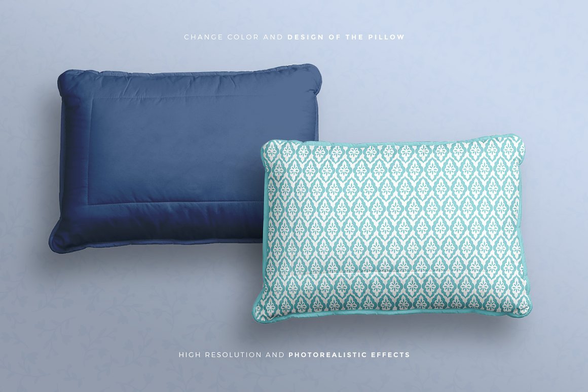 Soft Bed Pillow Mockup