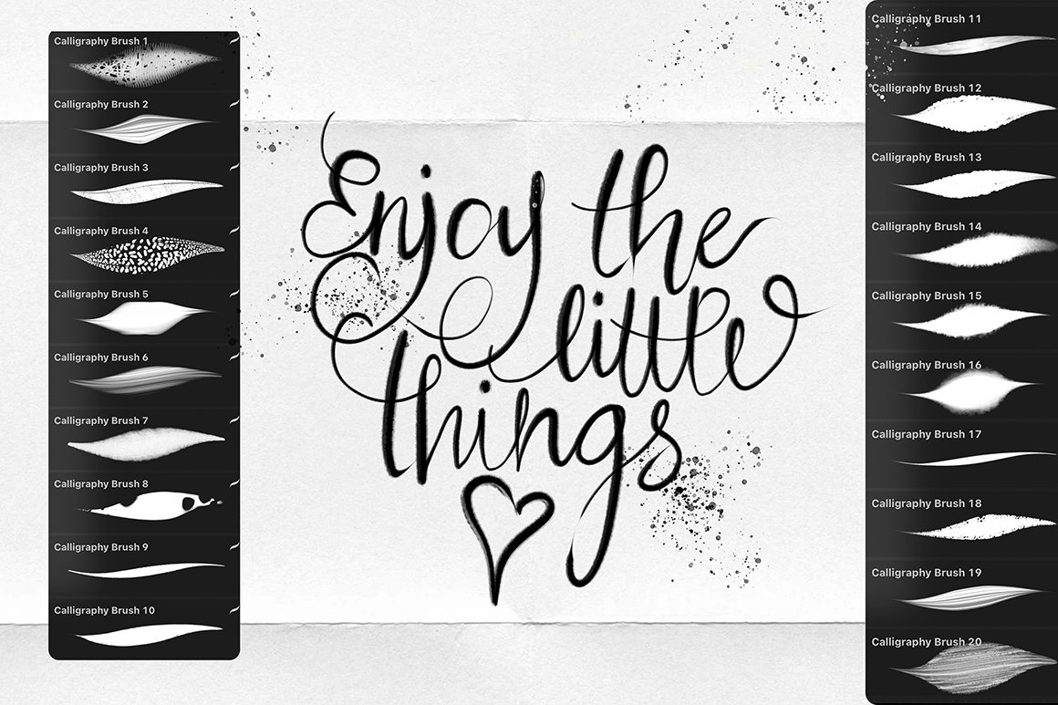 Texture Calligraphy Set for Procreate