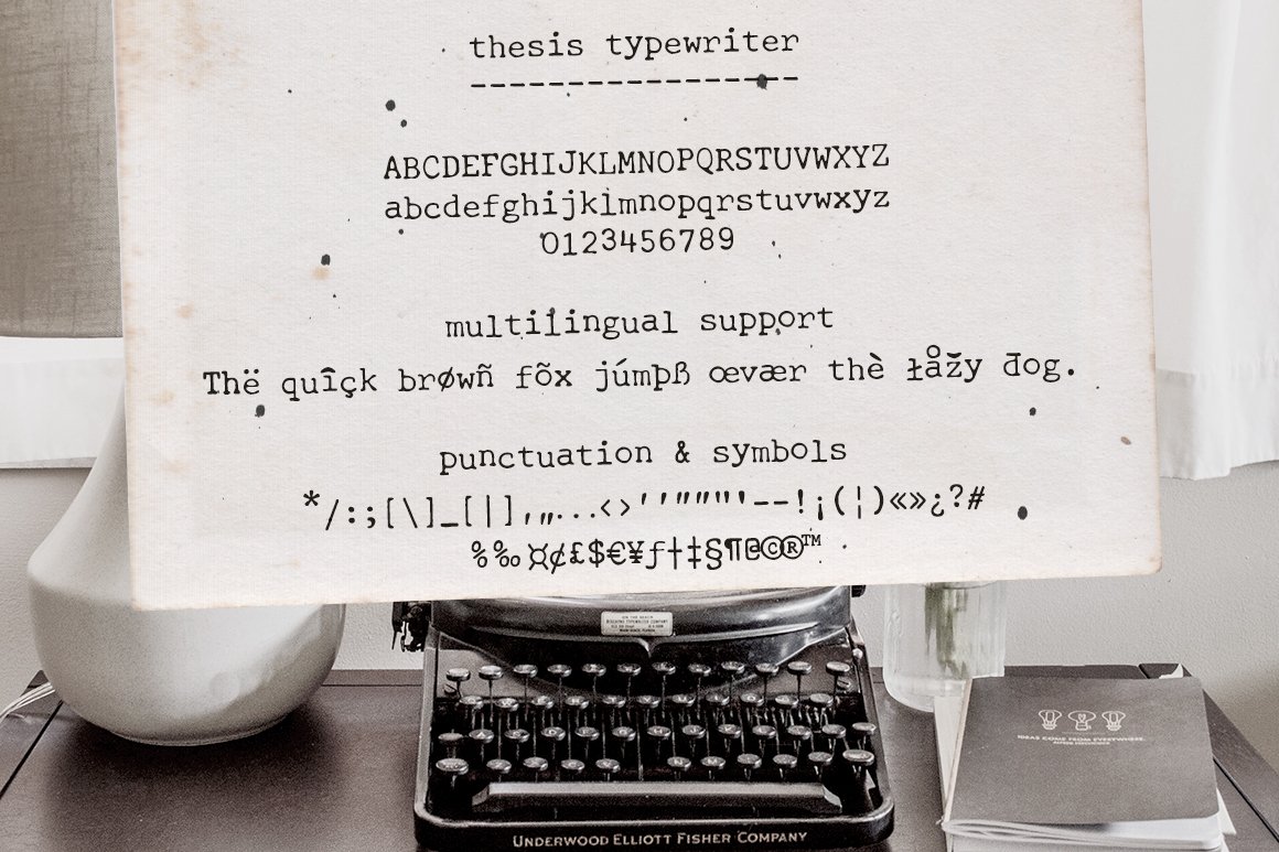 Thesis Typewriter Font and Extras