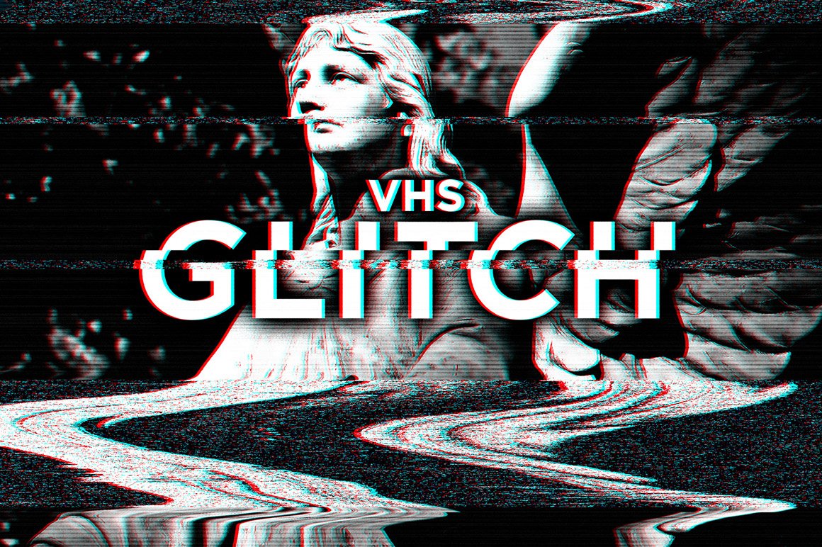 VHS Glitch Effects for Photoshop