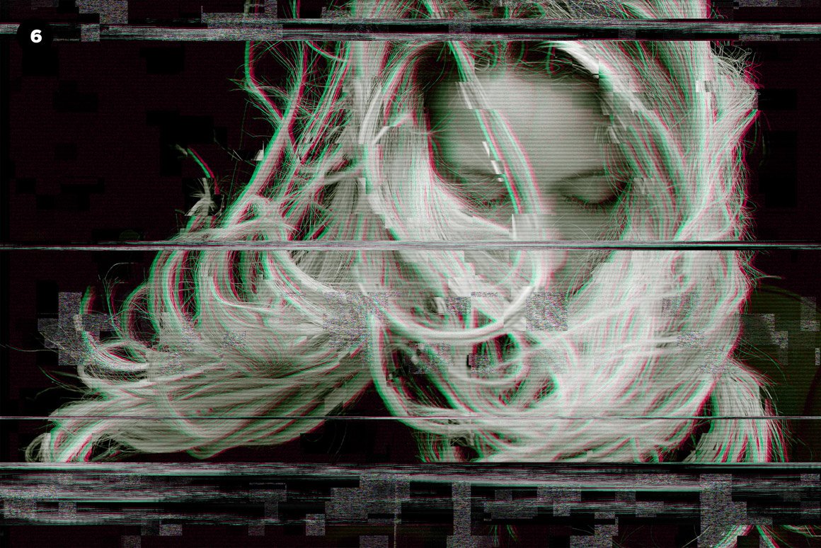 VHS Glitch Effects for Photoshop