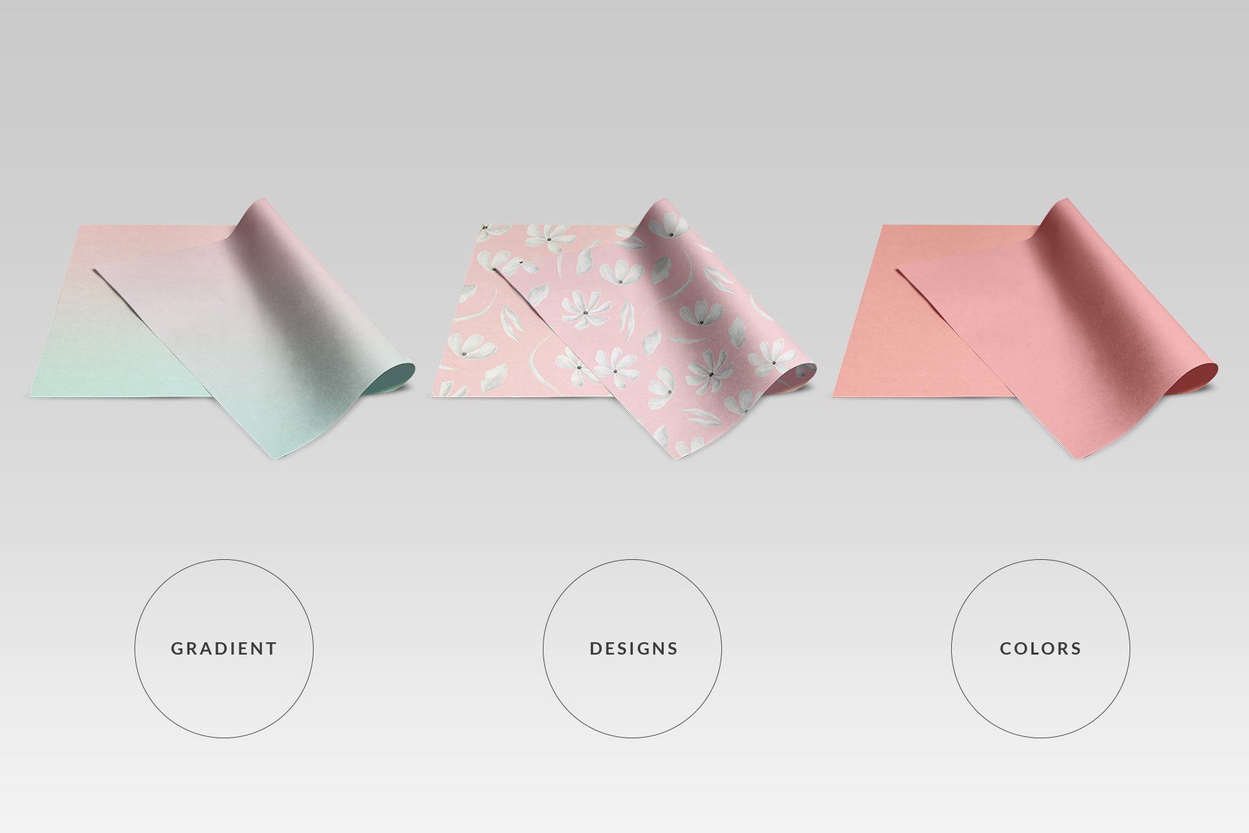 Top View Wrapping Paper Roll Mockup