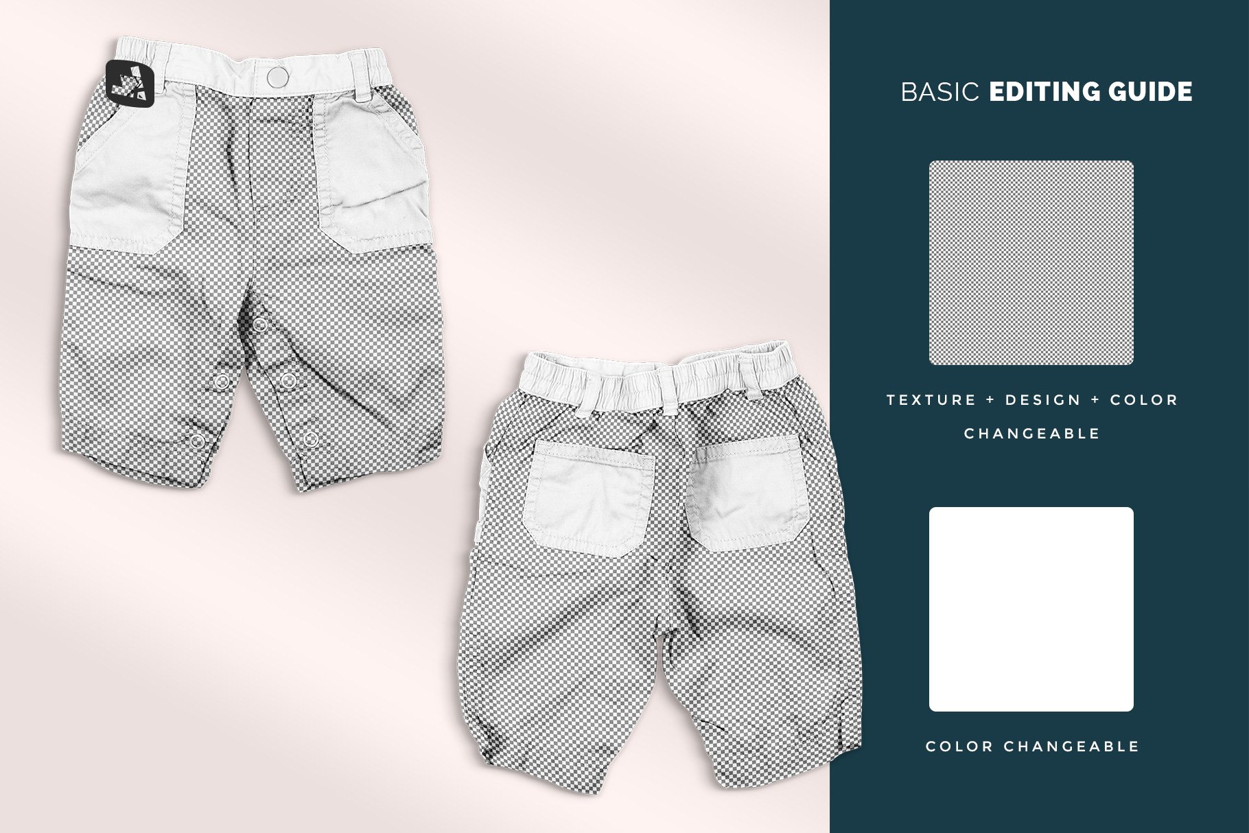 Trendy Infant Cargo Pants Mockup