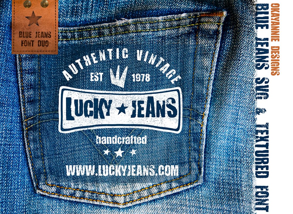 Blue Jeans SVG and Regular Font