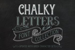 Chalky Letters Font Collection