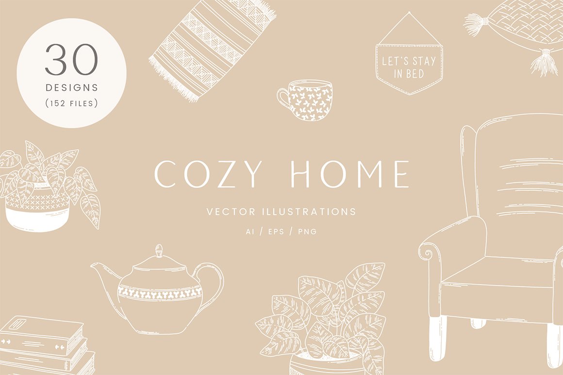Cozy Home Vector Illustrations