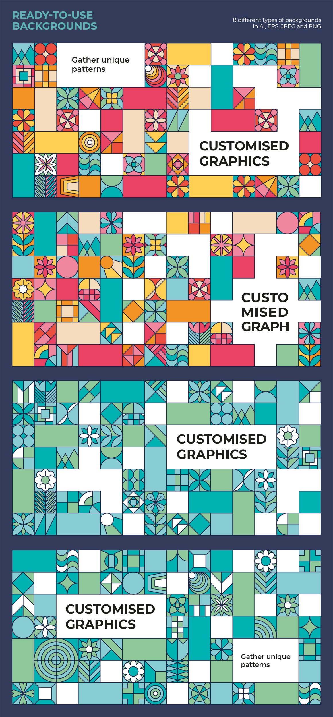 Customised Graphics Square Patterns