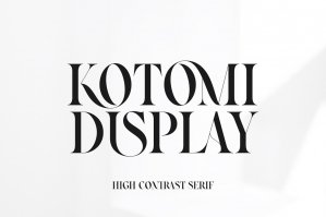 Kotomi Display - High Contrast Serif Font