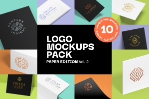 Logo Mockup Pack Paper Edition Vol. 2