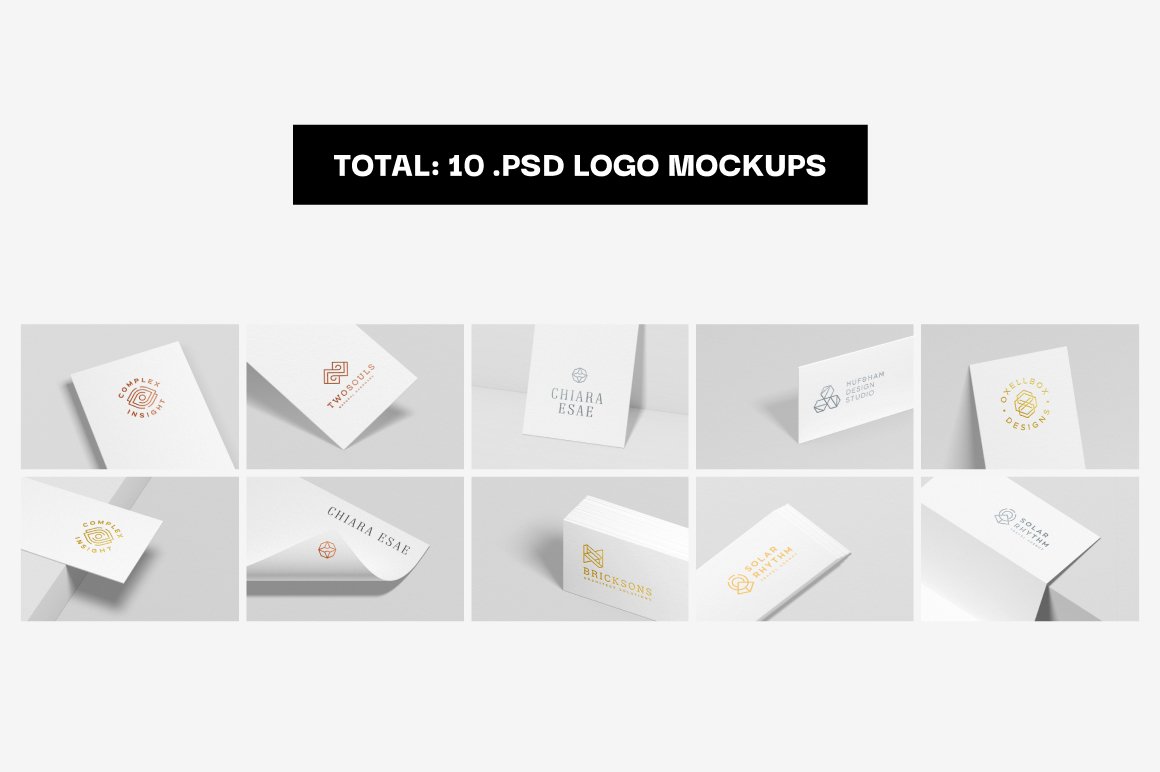 Logo Mockup Pack. Paper Edition Vol. 2