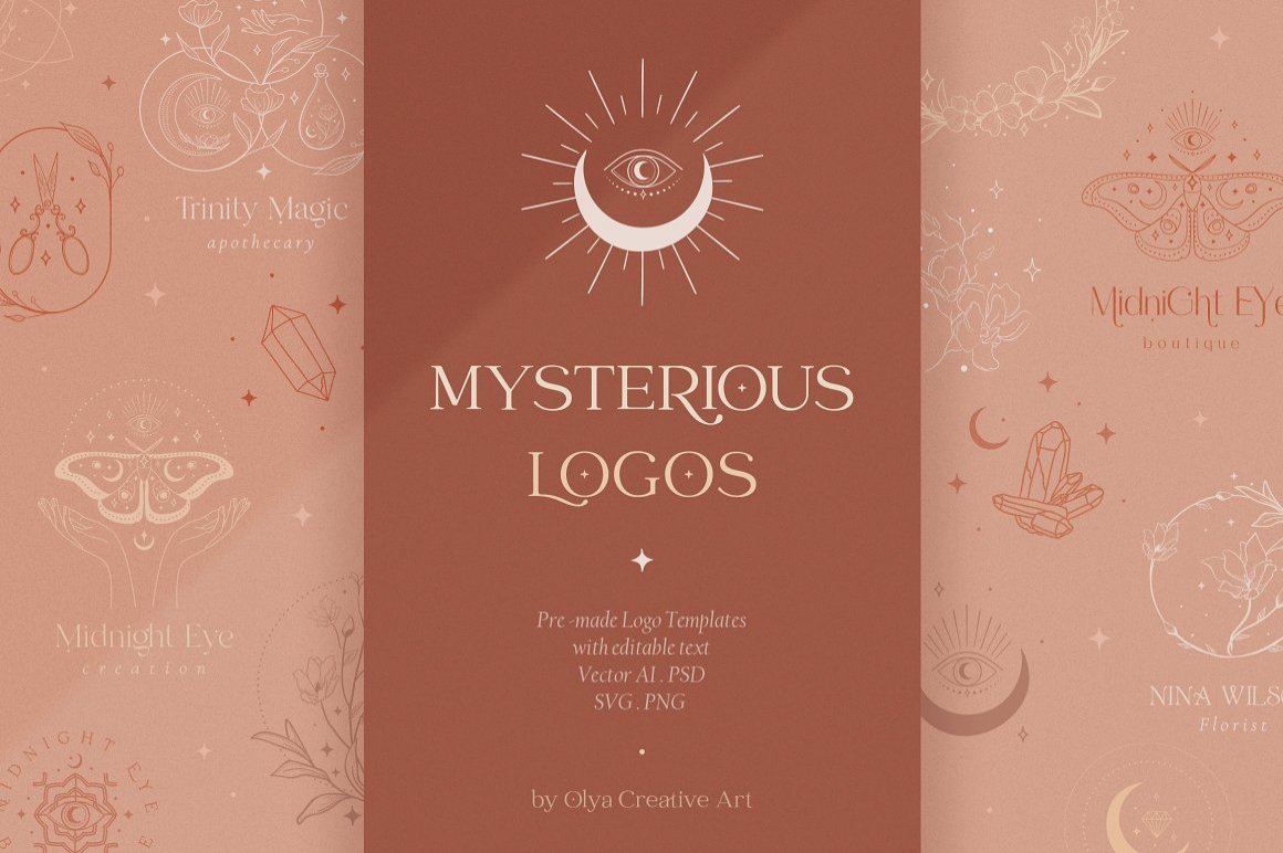 Mysterious Logos Collection - Premade Logo Template