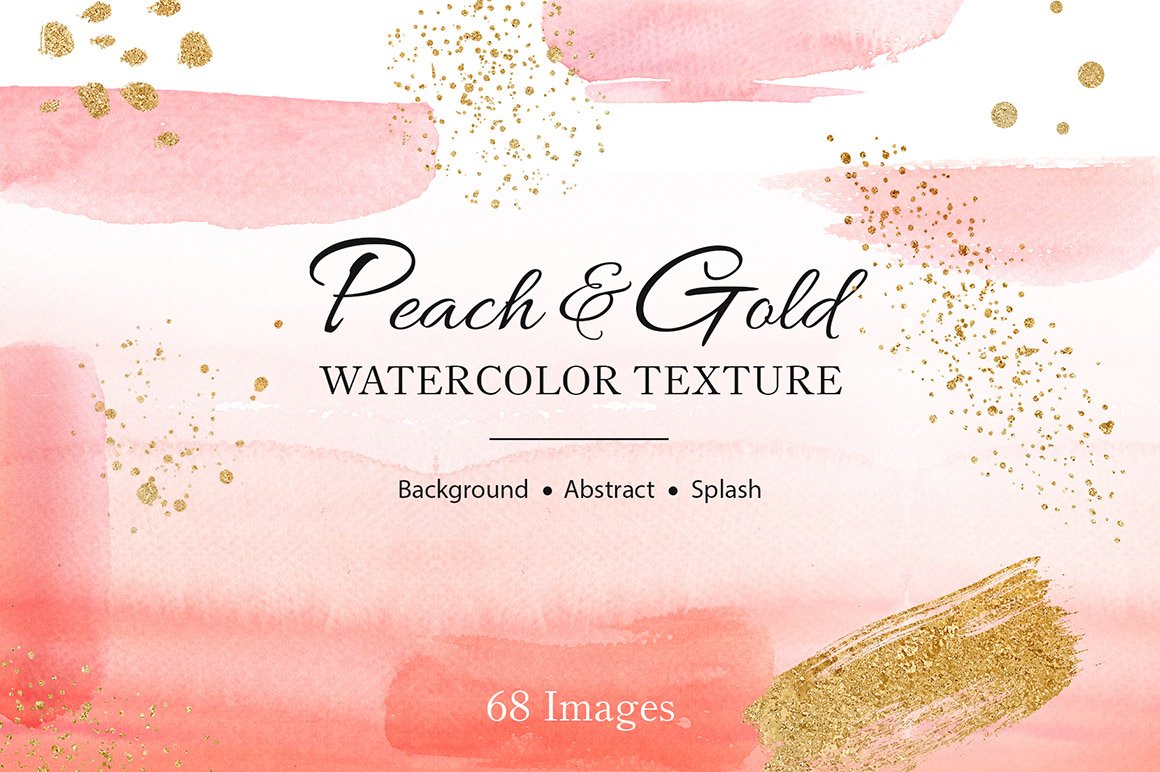 Peach Splash Mix Watercolor
