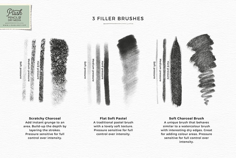 Pencil & Dry Media Brushes For Procreate