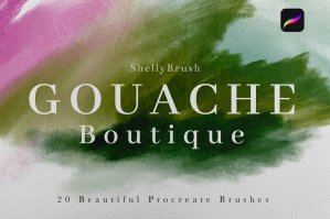 Procreate Digital Gouache Brushes