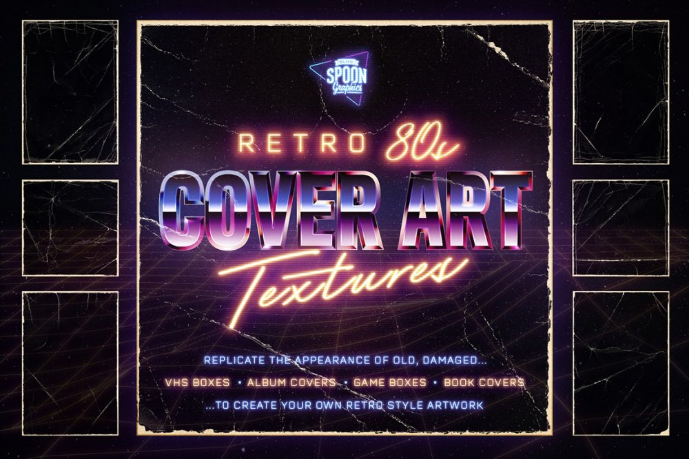 Retro 80s Cover Art Textures
