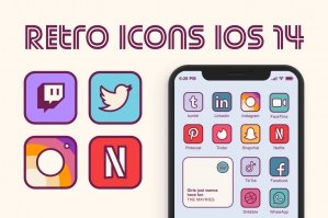 Retro Home Screen Icons iOS 14
